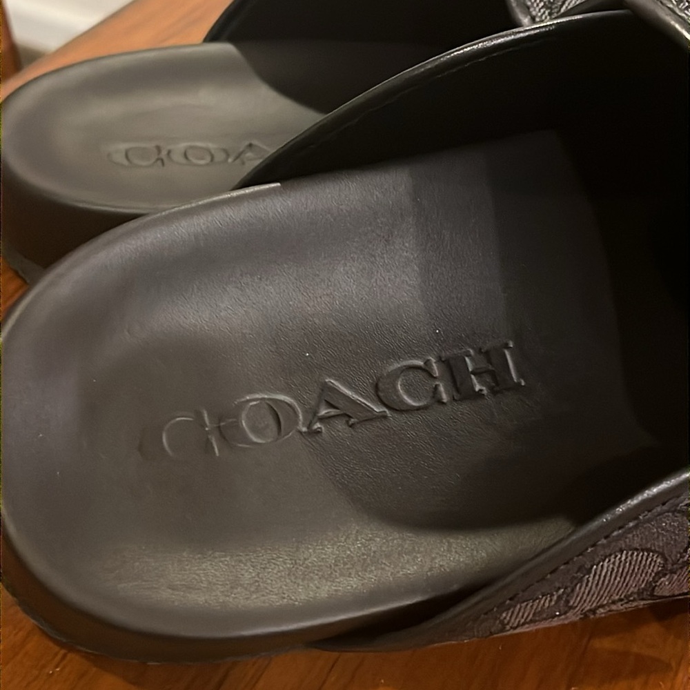 Coach New York Signature Clog Shoes new Charcoal Black Men’s Size 13 - Picture 10 of 16